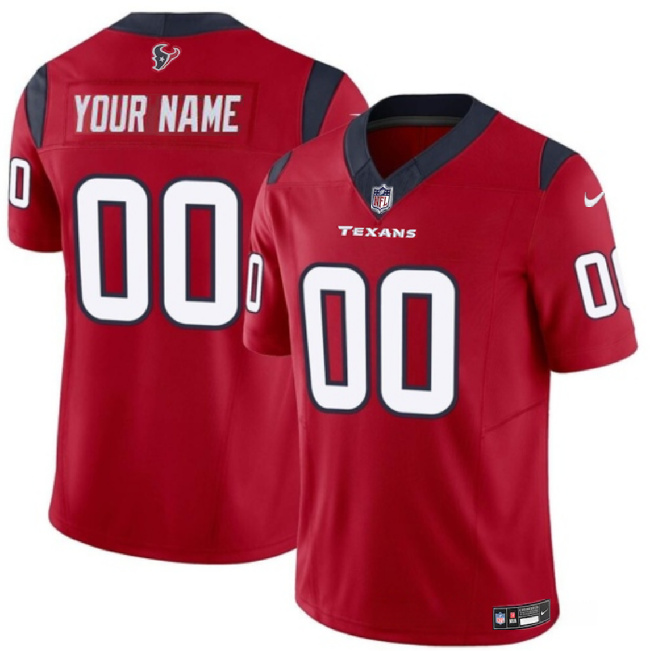 Youth Houston Texans Active Player Custom Red 2023 F.U.S.E. Vapor Untouchable Limited Football Stitched Jersey